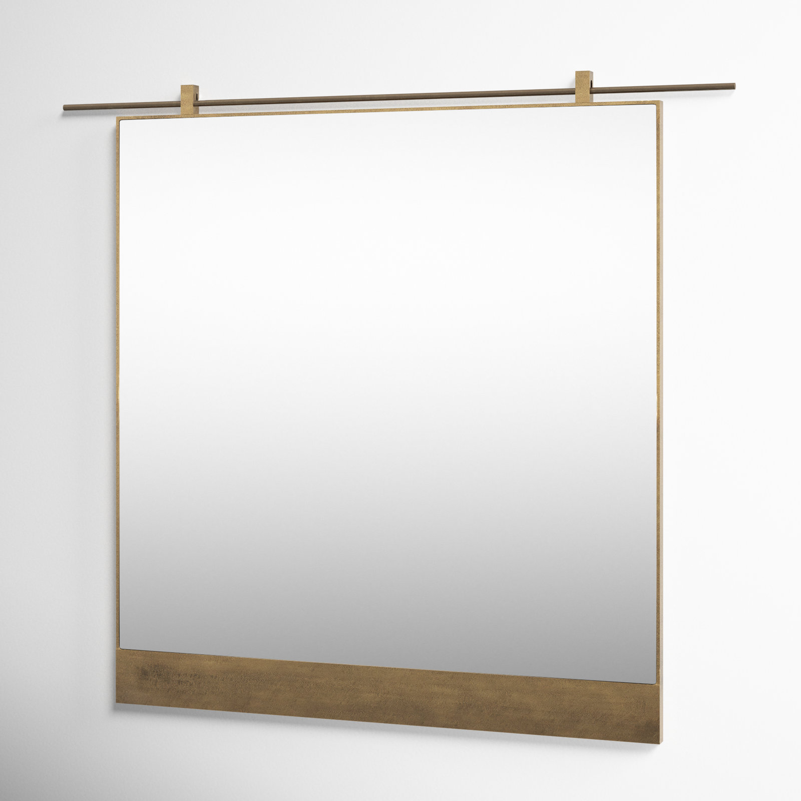 Hutton Accent Mirror, 45" x 50", Antiqued Iron