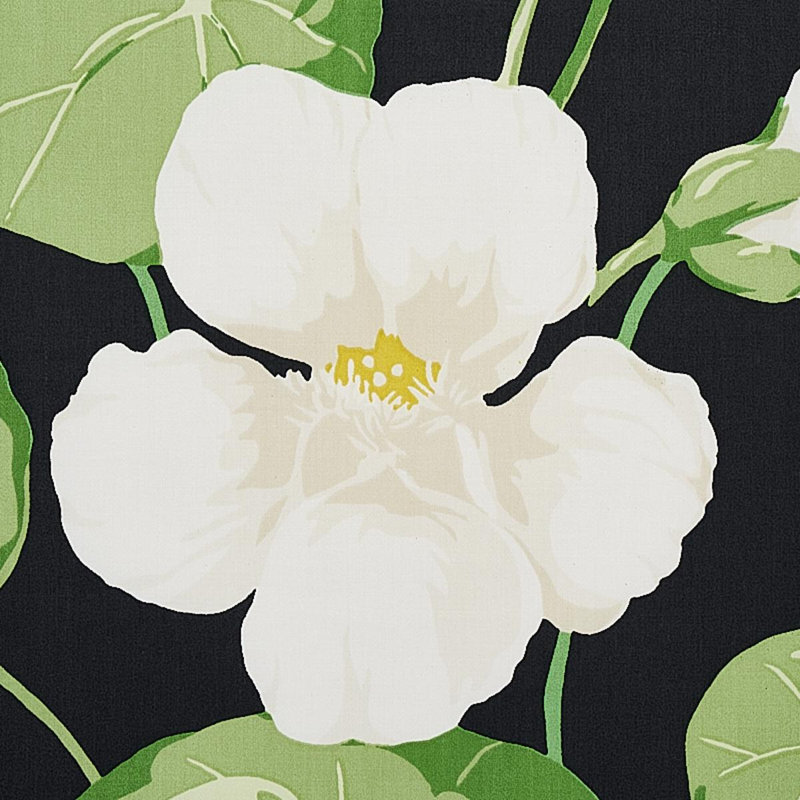 Nasturtium Fabric, Noir