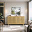 Armoire moderne à 4 portes avec portes décoratives en rotin-37733976