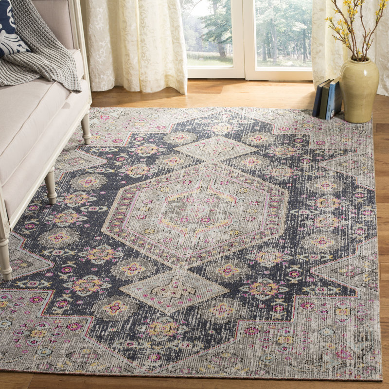 Hogue Hooked Black/Taupe Indoor/Outdoor Rug, Rectangle 155 x 229 cm