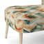 Gris, blanc, motif géométrique neutre à chevrons - Chaise d'appoint rembourrée moderne, chaise d'appoint à motif de chevrons-1546565185