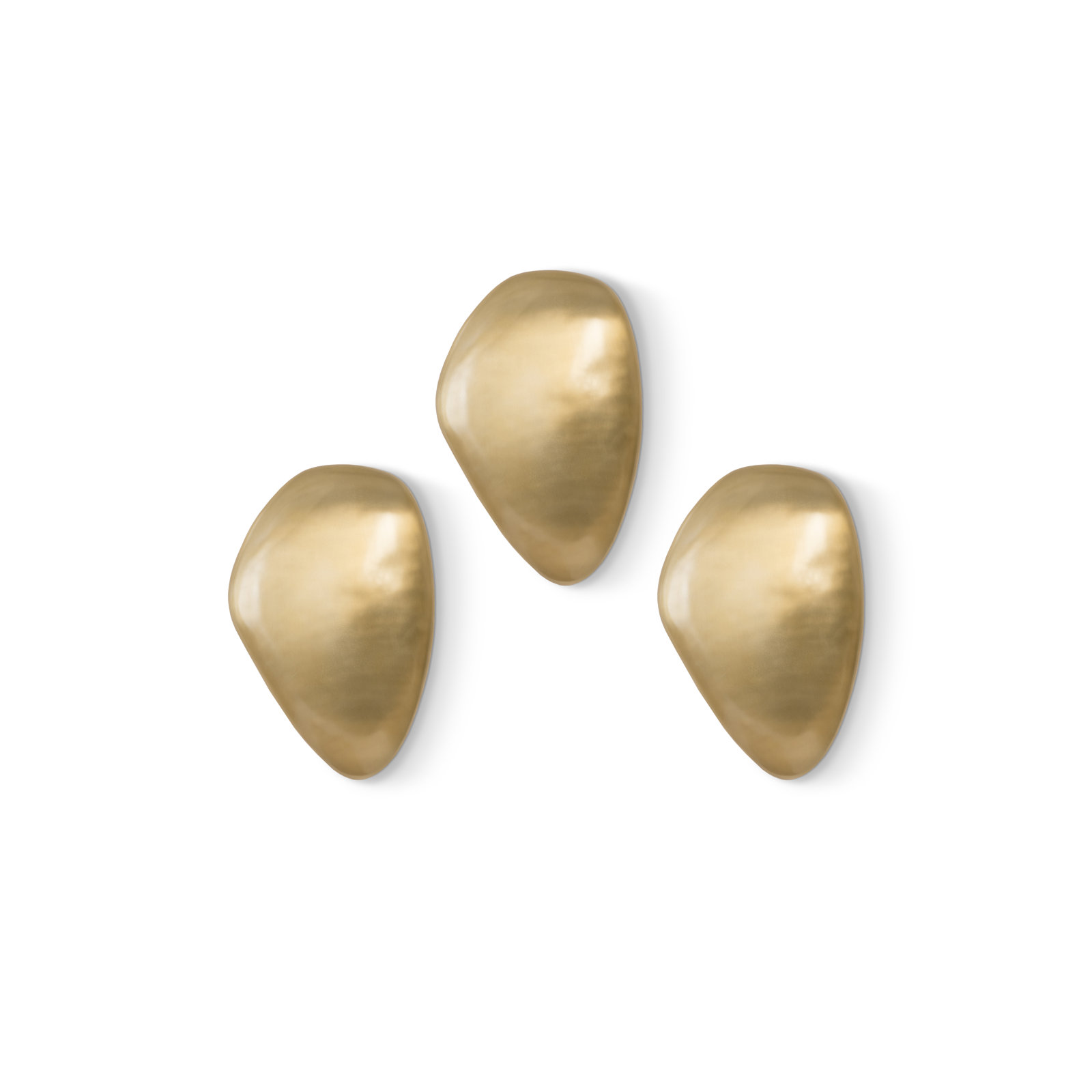 Brass River Stone Wall Décor Set of 3, Gold, 22" H x 16" W x 12" D