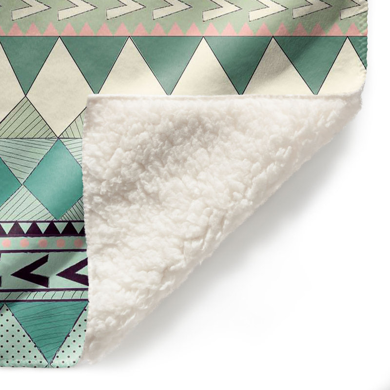  Couverture Mint Native Forest, 51 po x 60 po, Vert
