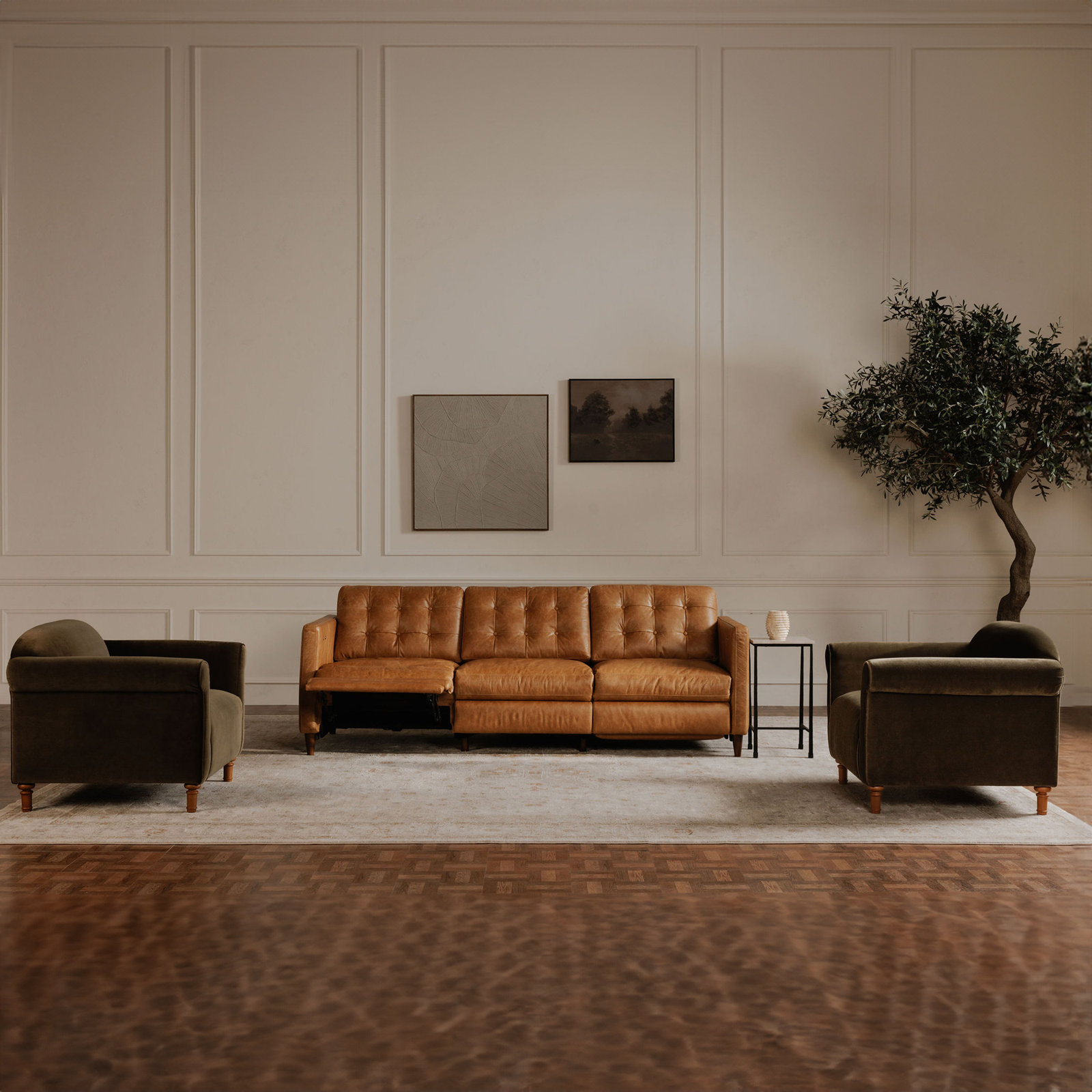 Appiah 94" Genuine Leather Reclining Sofa