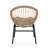 Elegant Boho Wicker Dining Chairs Set of 2 with Metal Frame and Water-Resistant Cushions for Outdoor Use