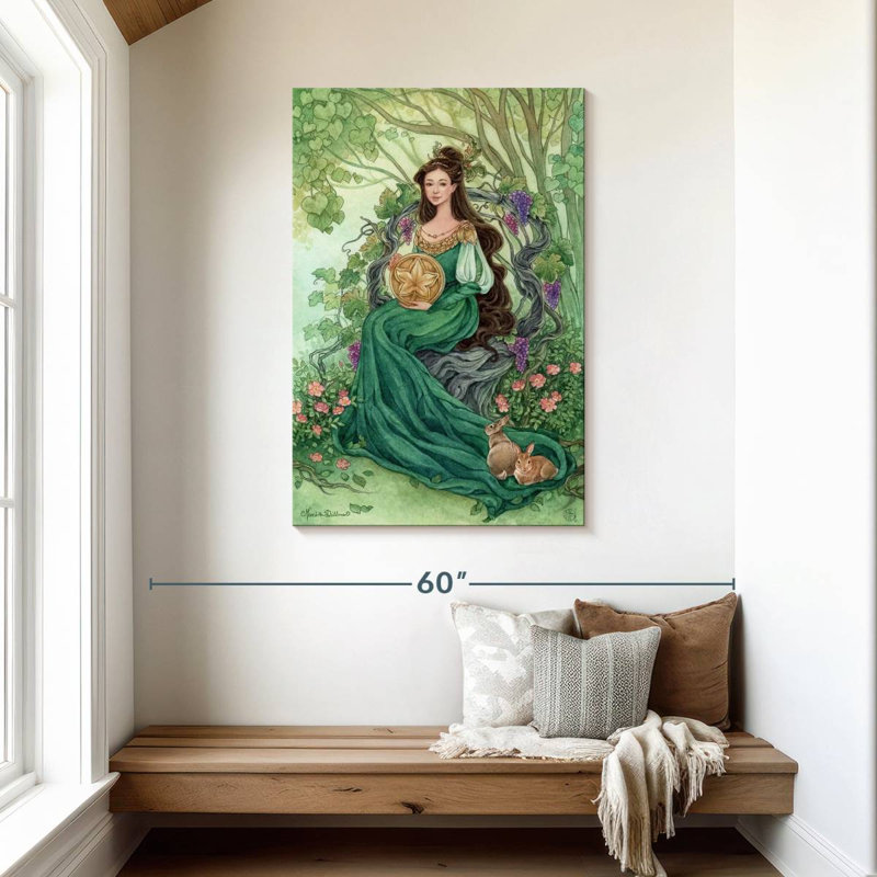 Leisha, reine des pentacles, H 45 po x l 30 po