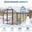 6×8 ft or 6×10 ft Walk-In Greenhouse with Polycarbonate Panels and Aluminum Frame, Outdoor Garden Planting Greenhouse with Roof Vent-121544018-121544023