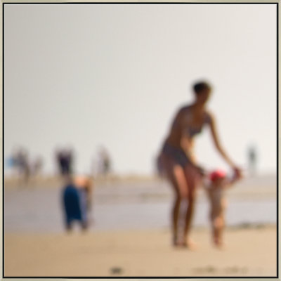 «Coastal Holiday», reproduction de photo à cadre flottant sur toile