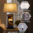 2 Lights  Black Farmhouse Table Lamp Bedside Lamp Nightstand Lamp