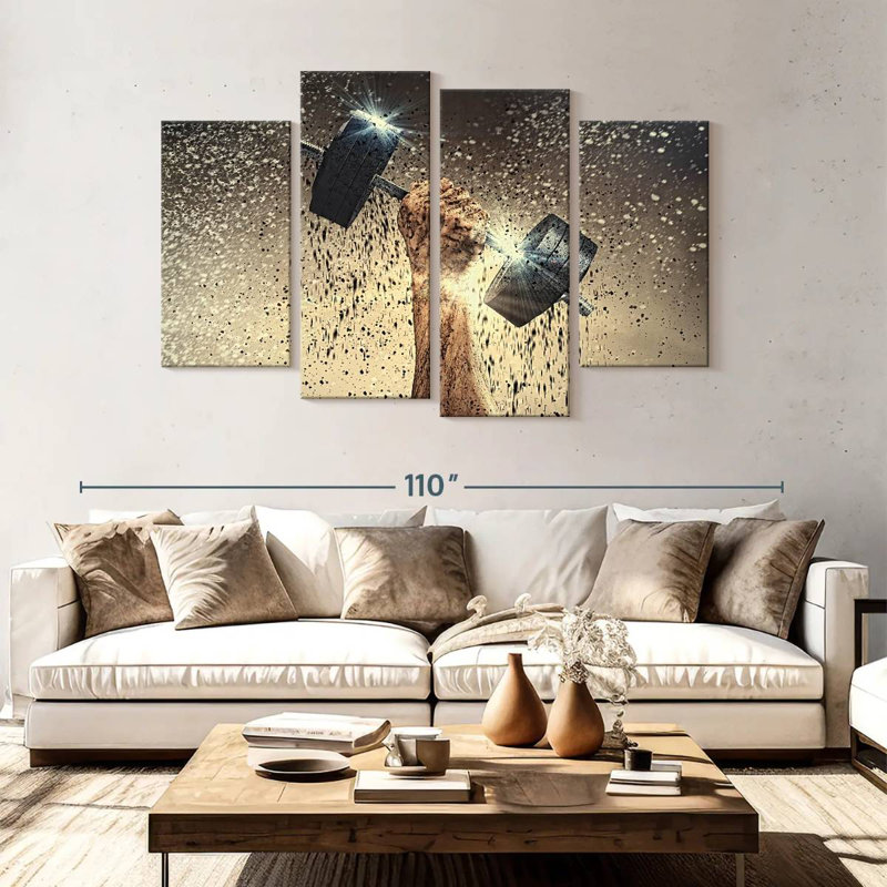Sireci Winner's Dumbbells, 54" H x 84" W