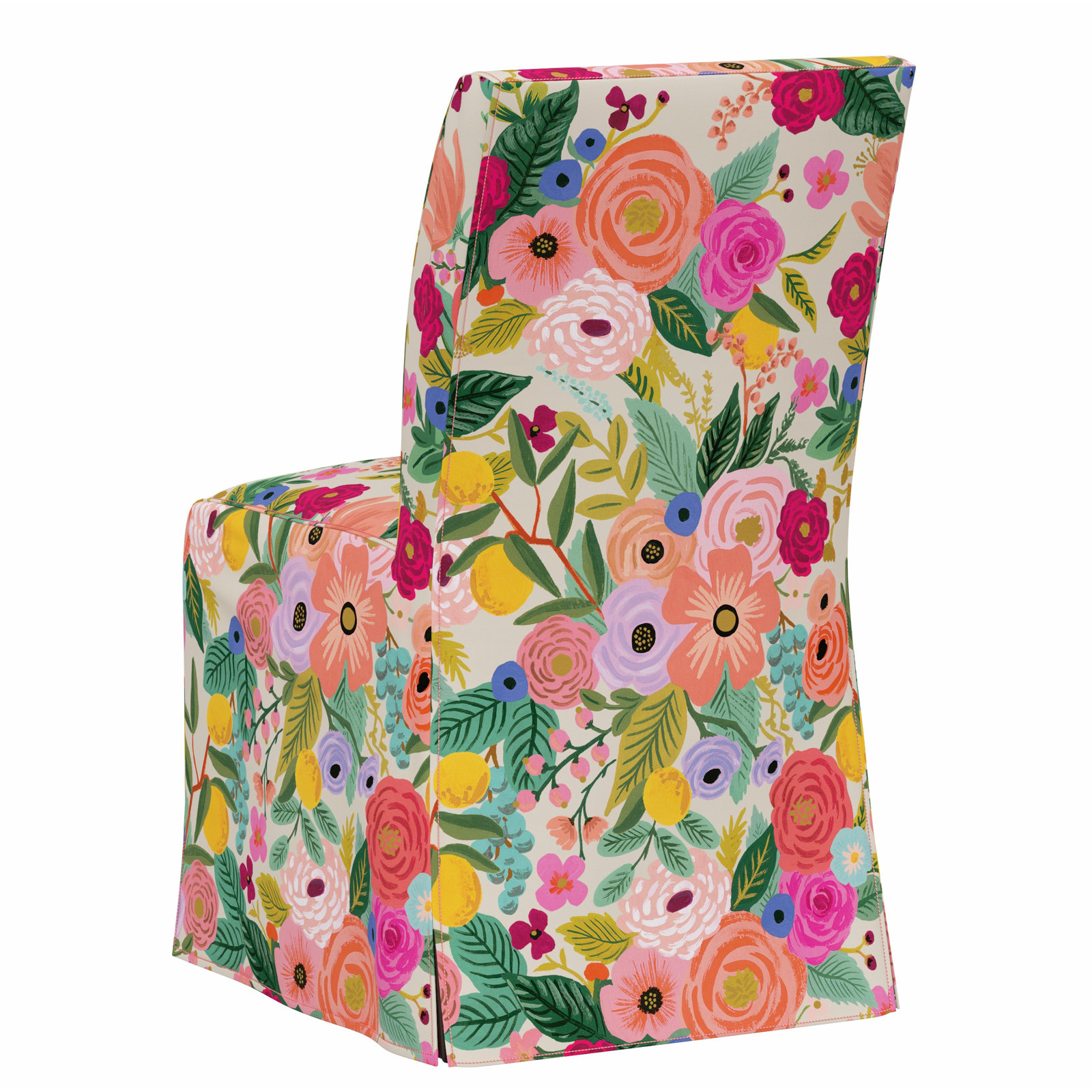 Frances Slipcover Dining Chair, Rpc Garden Party Garden Linen