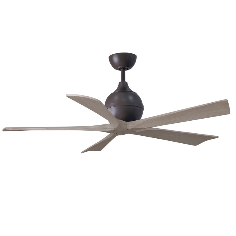 Ventilateur de plafond standard à 5 pales avec télécommande, 52", Bronze texturé, Gris délavé