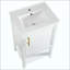 Meuble-lavabo avec lavabo, armoire de salle de bain avec porte à fermeture douce, support de rangement et tablette ouverte (robinet non inclus)-1815745129