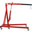 Grue de levage de moteur pliable de 2 tonnes avec grue d'atelier de levage de grue, acier robuste avec 6 roulettes en fer (rouge)