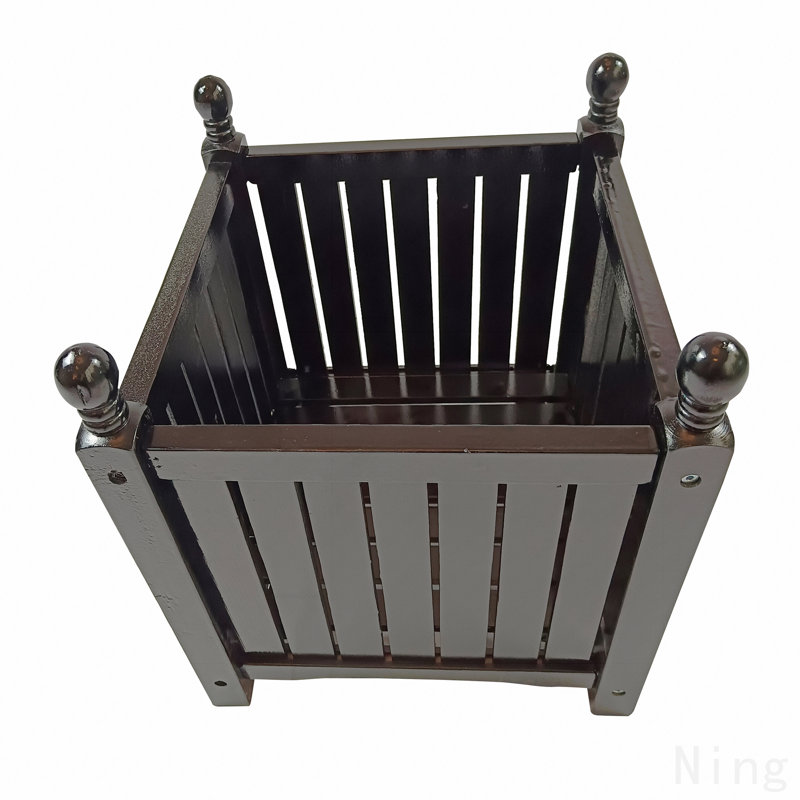 Pot à fleurs et à herbes carré en bois pour l'extérieur pour jardin, porche et patio