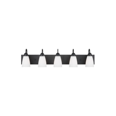 5 Light Frosted Dimmable Vanity Light