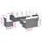 Vidaxl Garden Sofa Set Grey, Dark Grey