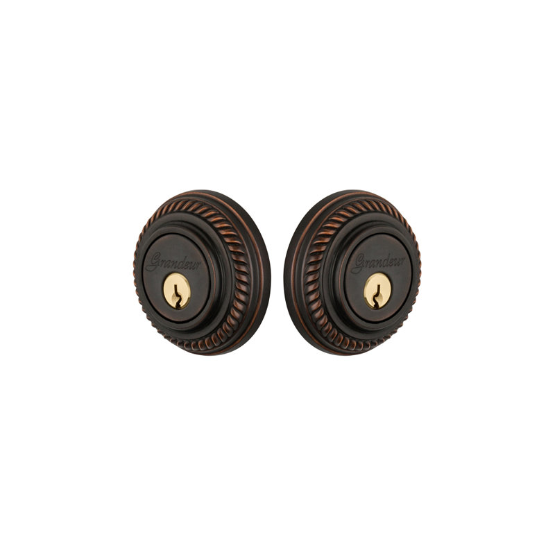 Verrou double cylindrique Newport, Bronze intemporel