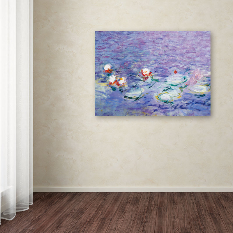 Claude Monet Water Lilies Abstract Landscape Framed Canvas Art