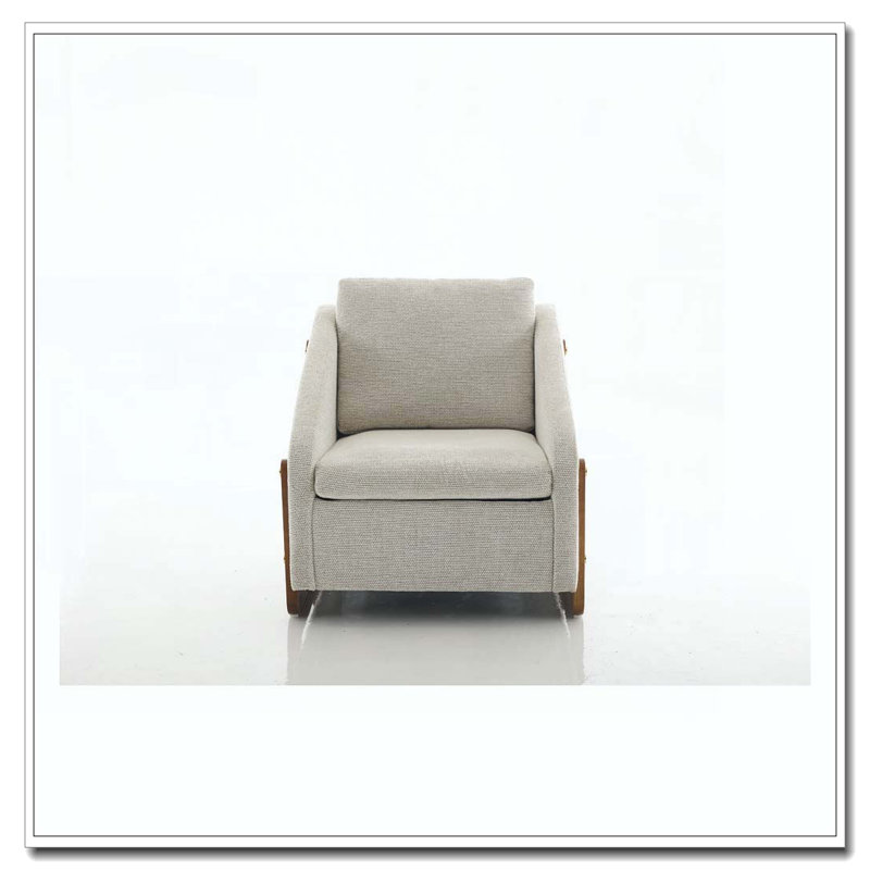 Fauteuil rembourré Chenille, Beige