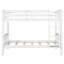 Lit simple au-dessus d'un lit superposé en blanc - fabrication solide pouvant accueillir plusieurs utilisateurs