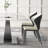 Modern Wingback PU Feather & Steel Dining Chair