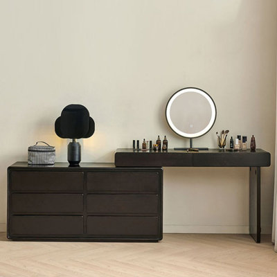 Makeup Vanity with Light mirror,8 drawers