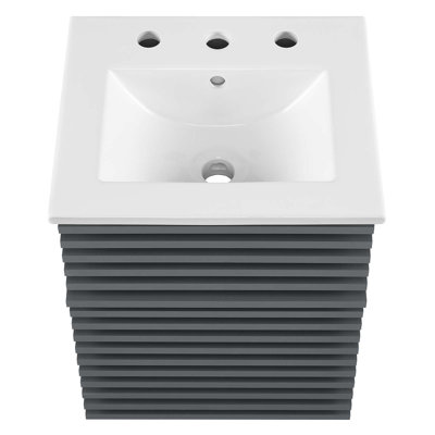 Meuble-lavabo mural 18 po Modway Render