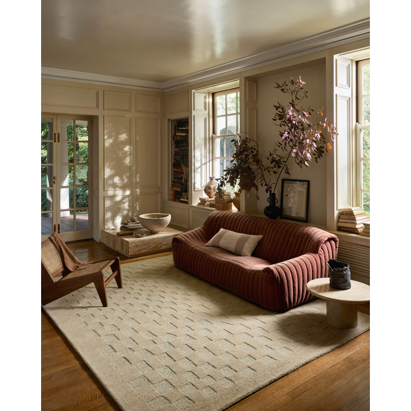 Leanne Ford x Loloi Craven Oatmeal / Dove Area Rug, Rectangle 2'3" x 3'9"
