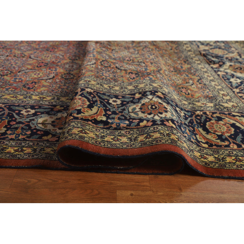 One-of-a-Kind 14'7" X 21'0" 1900s Wool Area Rug in Orange