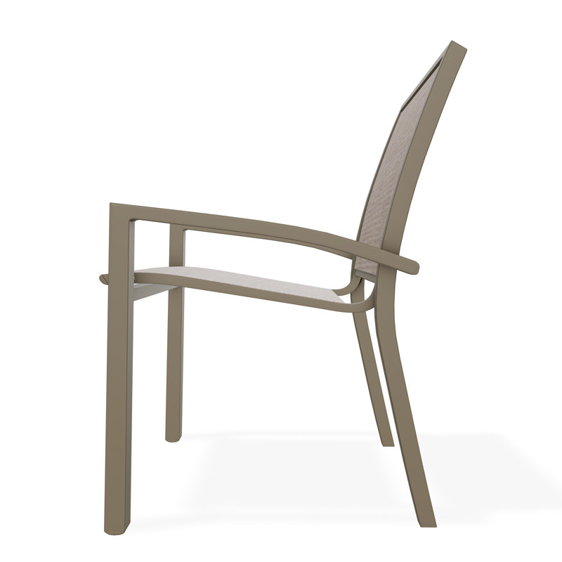 Kendall Outdoor Dining Chair, Beachwood, Augustine Fennel Sunbrella®
