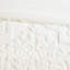 Literie en chenille de coton très grand / très grand, 3 pièces, blanc, 2 taies décoratives, fermeture à boutons, attaches de coin, lavable à la machine, housse de couette blanche de style Tranquille, très attrayant-128674652-128674654