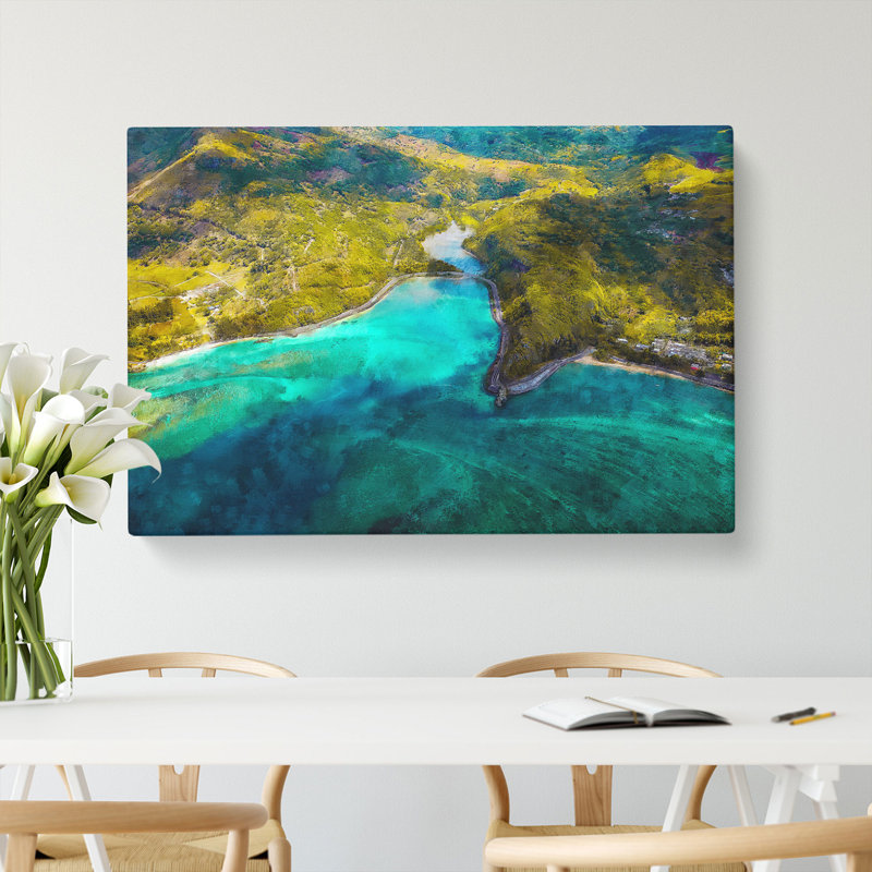 Maconde Point Baie Du Cap In Mauritius Painting - Wrapped Canvas Print, 40cm H x 60cm W x 3cm D