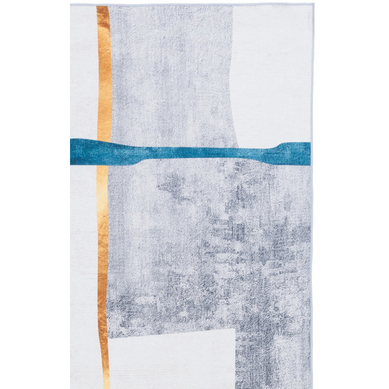 Tapis gris / gris clair Bennita 820, Carré 6 pi