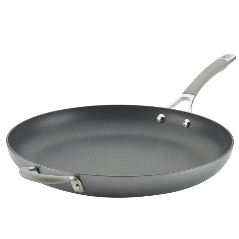 Circulon Gray 14" Hard-Anodized Nonstick Frying Pan with Helper Handle