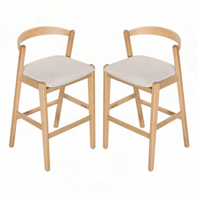 Wooden Barstool, Natural