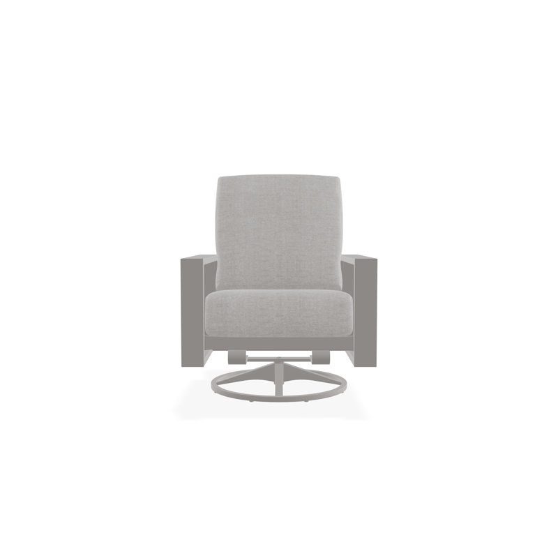 Larssen Deep Seating Cushion Swivel Rocker, Charter Silk, Warm Gray