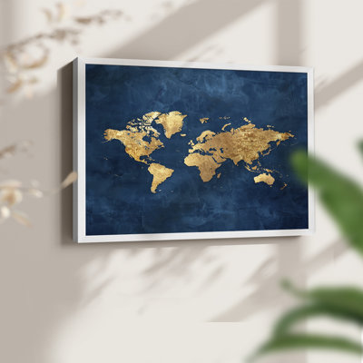 Map Series-XII -Framed Print - Restickable