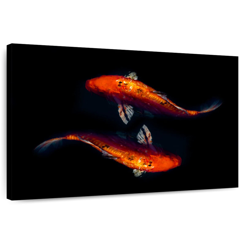 Brampt Mottled Orange Koi, 26" H x 39" W