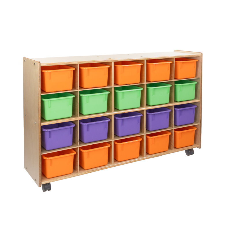 Casier Contender, Assemblé avec roulettes, Teintes pastel assorties, Non