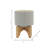 Planter on Stand Ceramic Planter on Wooden Base Contemporary Rustic Striped Design-213335349-213335350