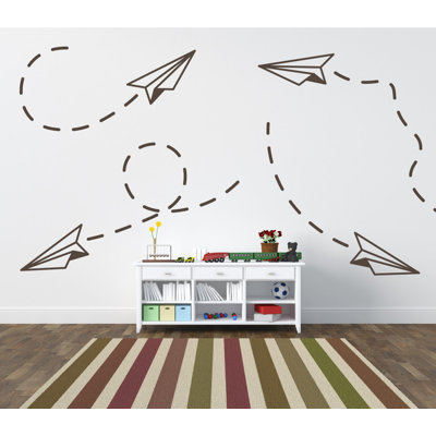 Adhésif décoratif papier avion