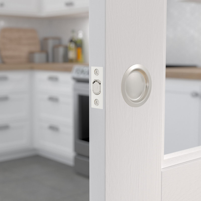 Pocket Door Pull, Brushed Chrome