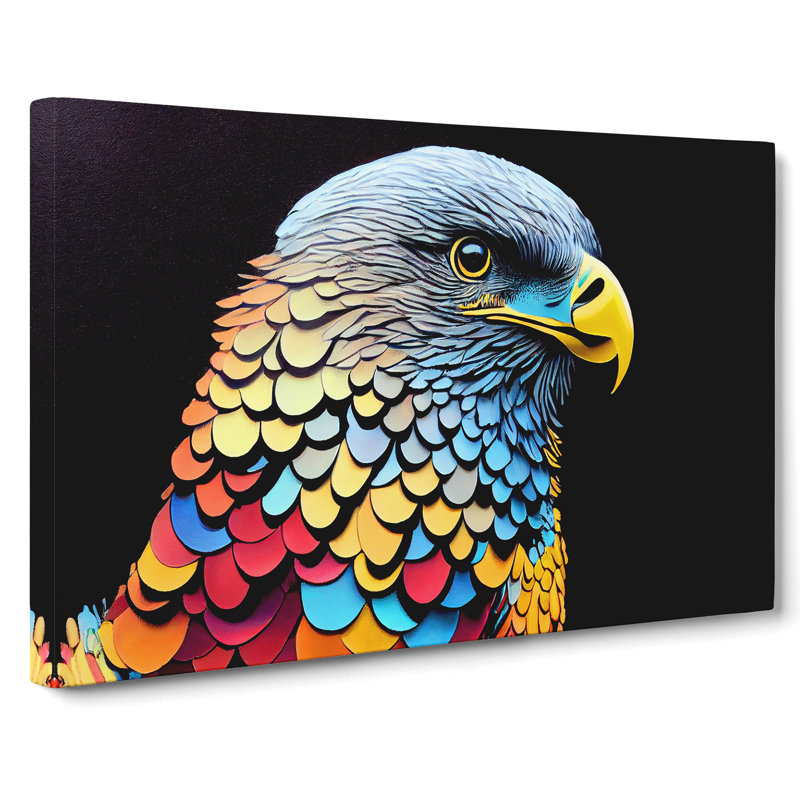 Colourful Eagle Bird Vol.5 - Wrapped Canvas, 35cm H x 50cm W x 3cm D
