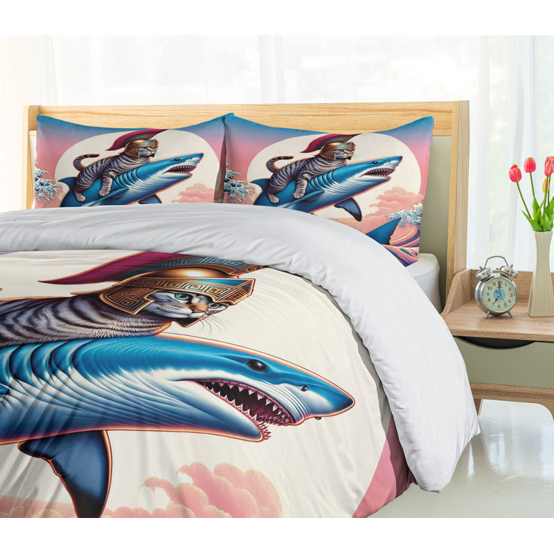 Cat Duvet Cover, King Duvet Cover + 2 Standard Shams