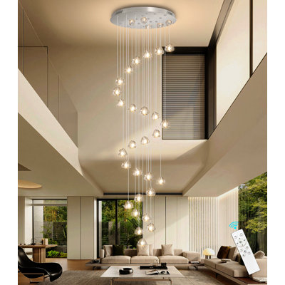 28-light Dimmable Crystal Chandelier