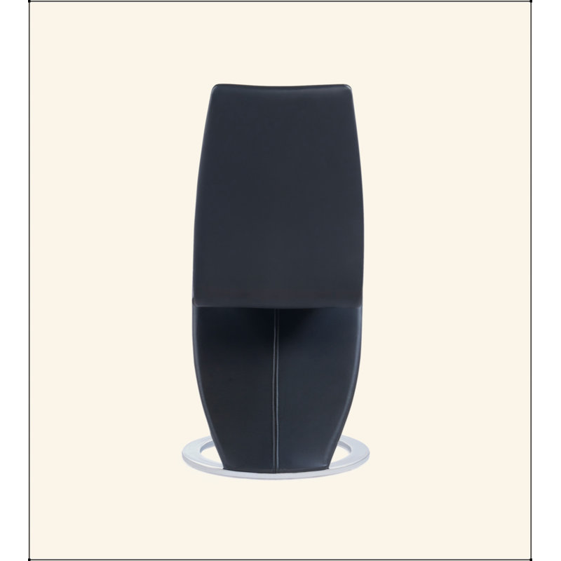 CHAISES DE SALLE À MANGER NOIR (ensemble de 2), Noir