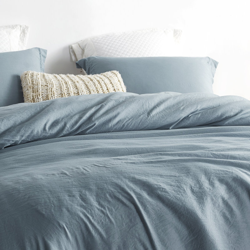 Down Alternative Ultra Cozy Comforter and Duvet Cover Set, King Comforter + 2 Shams, Blue