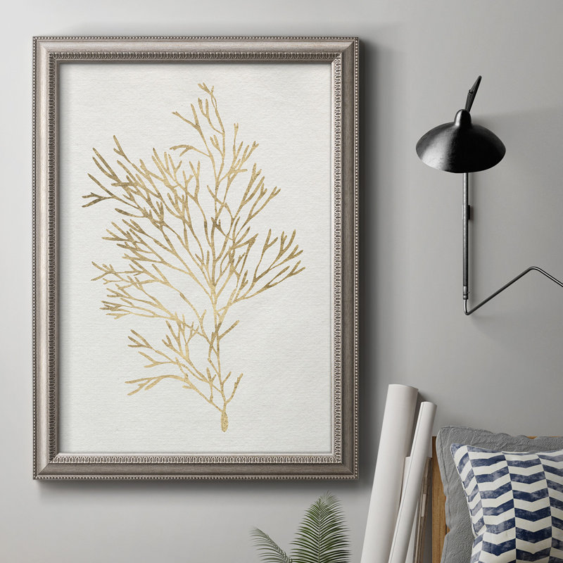 Gilded Algae VII - reproduction d'art sur toile, L 16 po x H 20 po