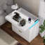 Table de chevet avec station de charge et lumières DEL, table de chevet avec plateau coulissant pour chambre à coucher, table de chevet avec tiroirs, table d'appoint moderne, l 28,8 po x P 17 po x H 30,5 po.-621543205